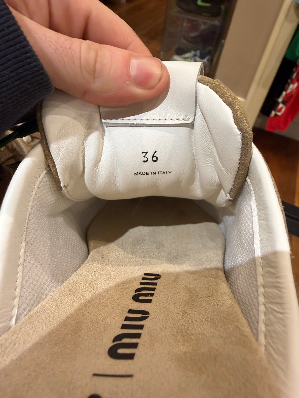 Miu Miu x New Balance 530 SL Faded Suede Mules