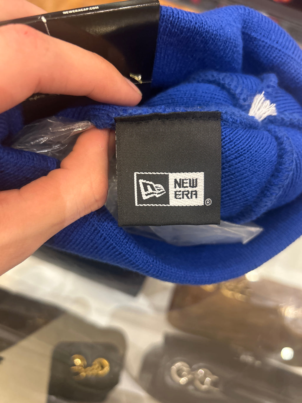Supreme x New Era Metallic Logo Beanie - Blue