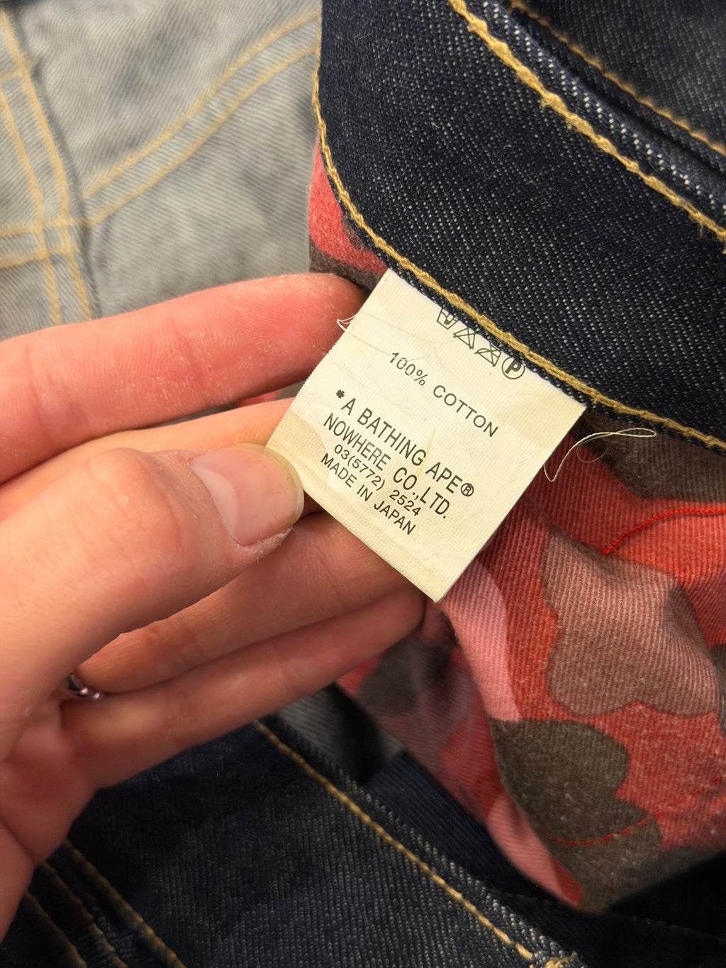 Levi’s x Bape ‘Ape Shall Never Kill Ape’ Print Denim Blue Jeans