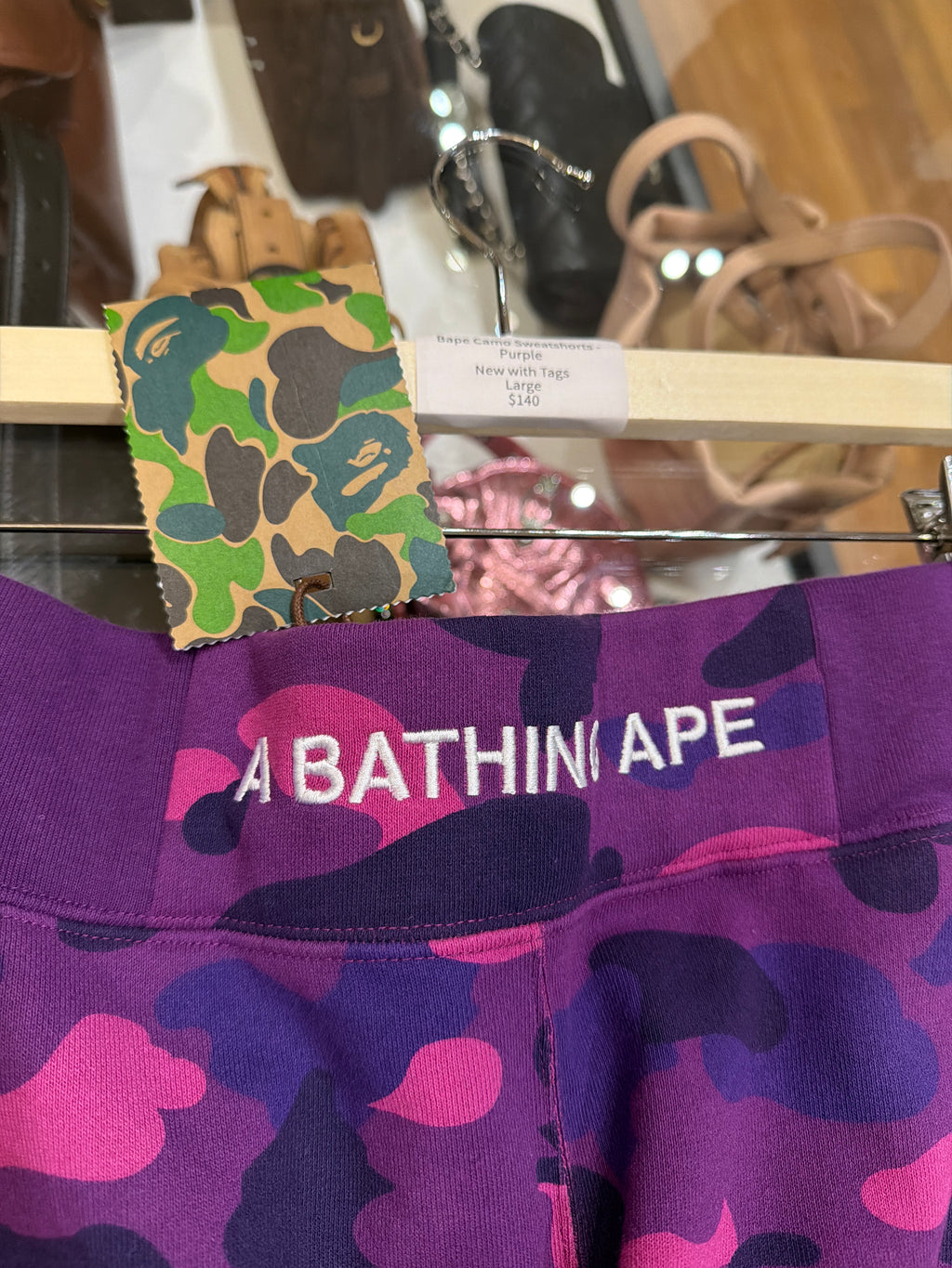 Bape Camo Sweatshorts - Purple