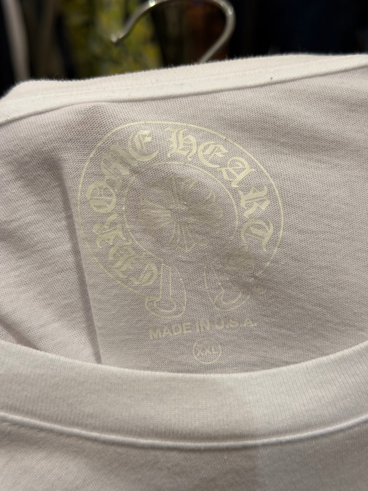 Chrome Hearts Scroll Logo Tee - White