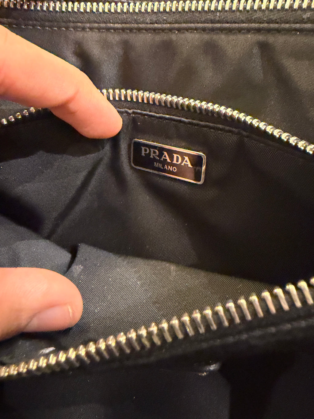 Prada Re-Nylon and Saffiano Mini Shoulder Bag - Black