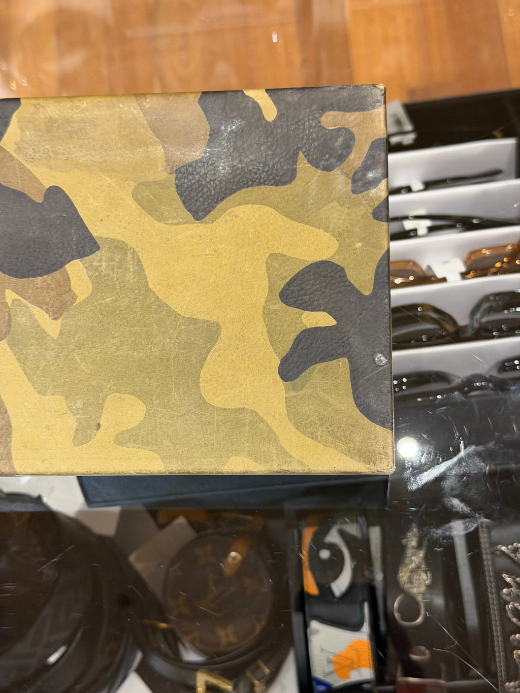 Chrome Hearts Camo Fleur Leather 6 Pair Sunglasses Case