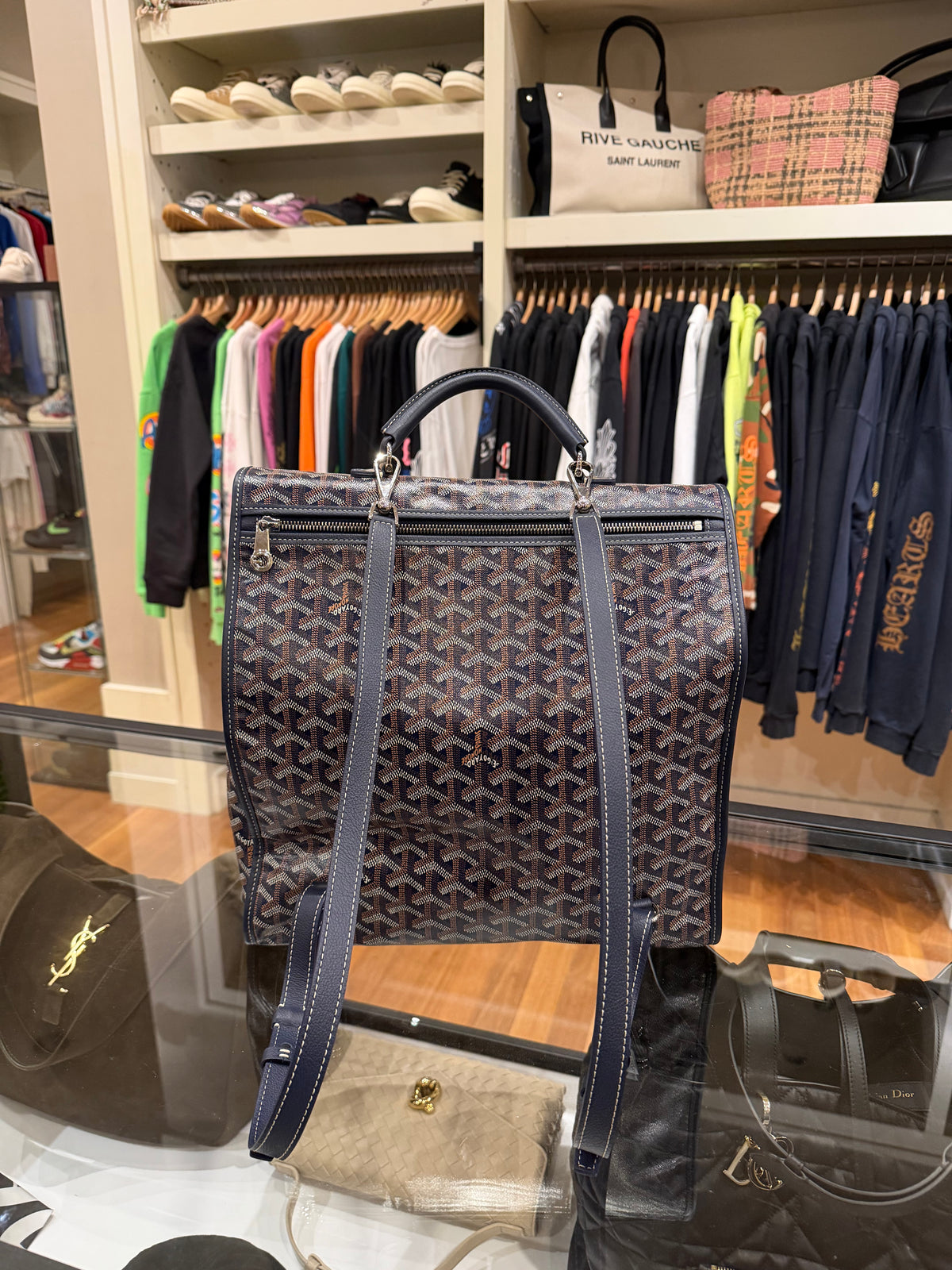 Goyard Saint Léger Backpack Navy