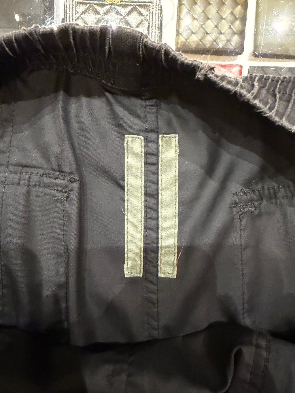 Rick Owens Nylon Creatch Cargo Drawstring Cargo Pants - Black