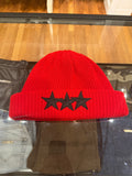 Chrome Hearts Star Patch Cashmere Beanie - Red