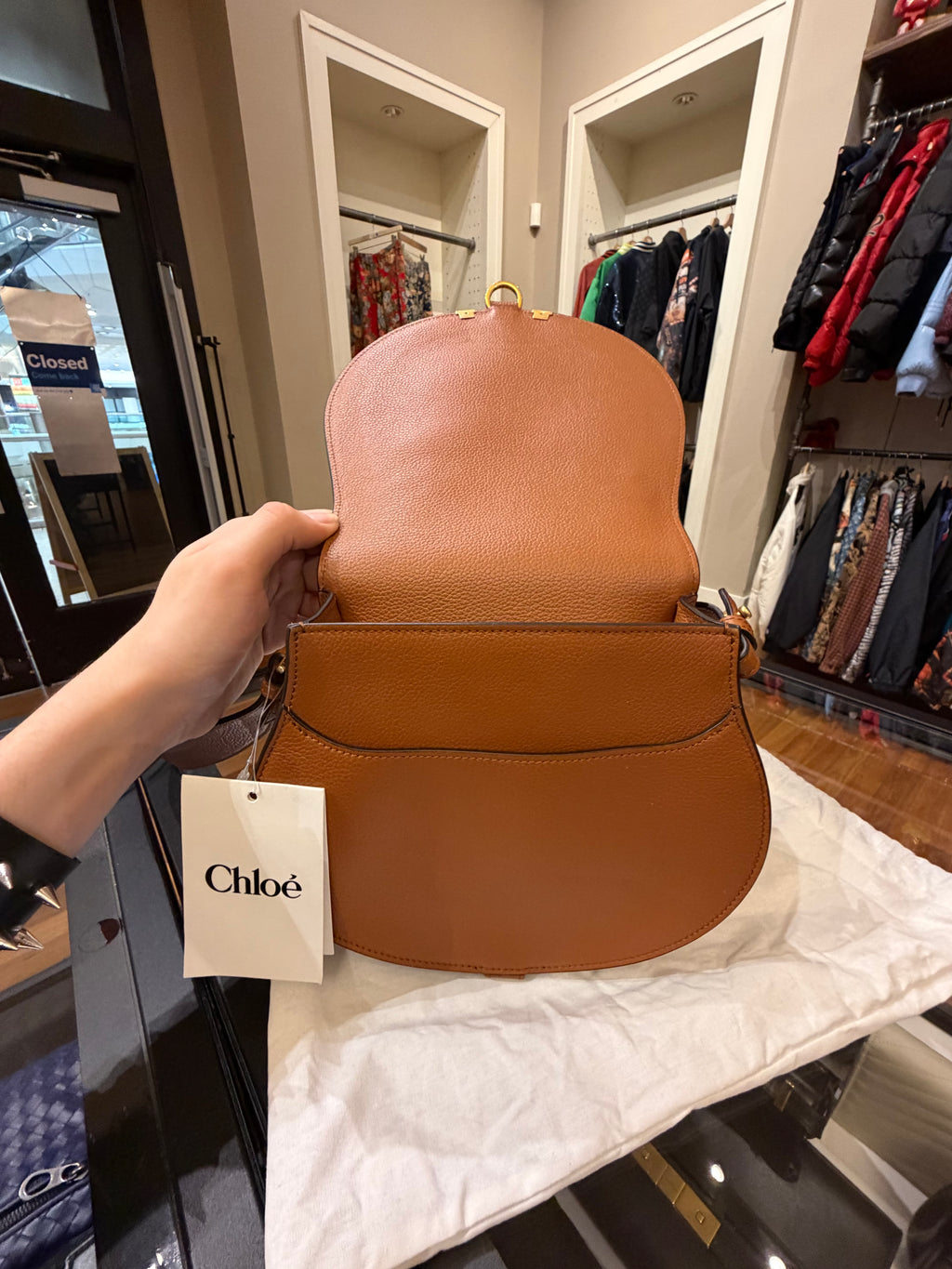 Chloé Marcie Saddle Bag - Tan