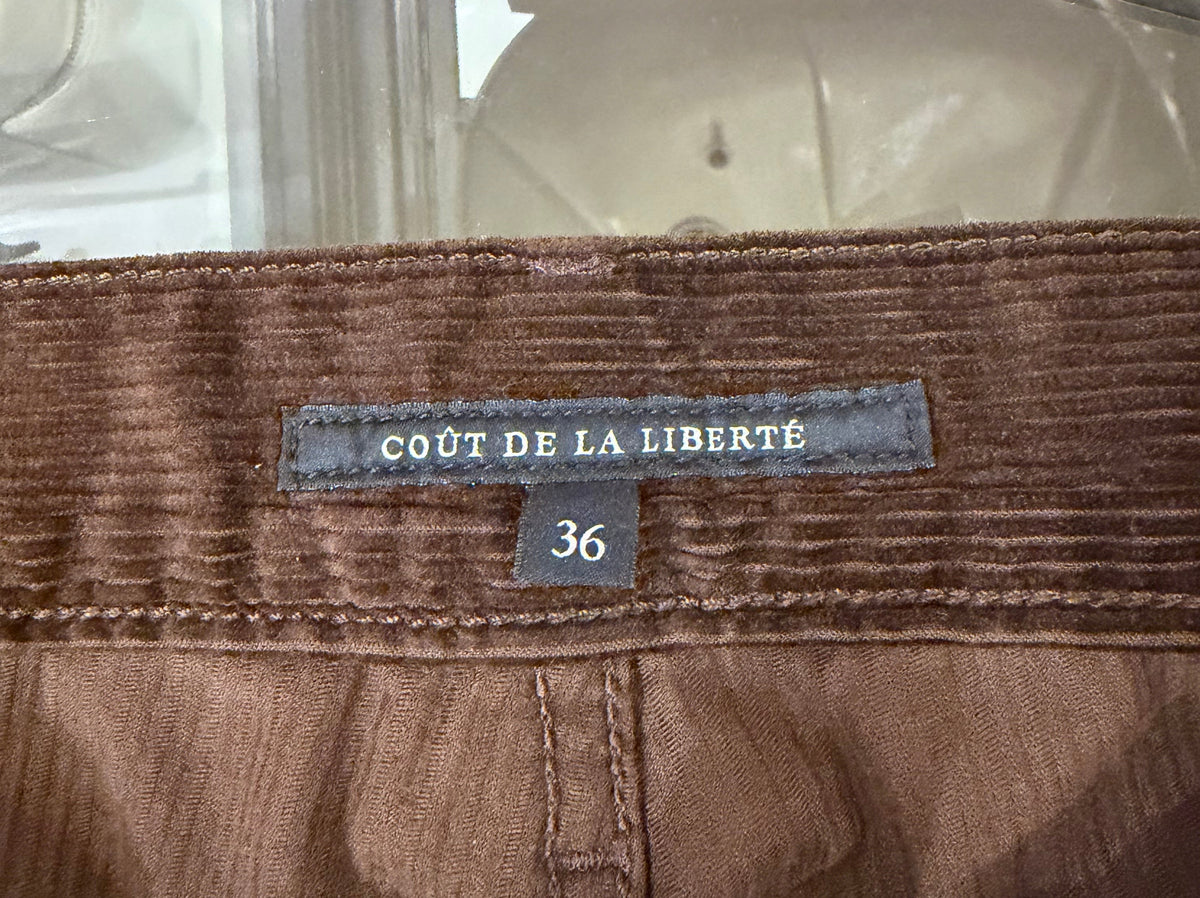 Coût De La Liberté Jimmy Studs Stretch Corduroy Flare Pants - Brown