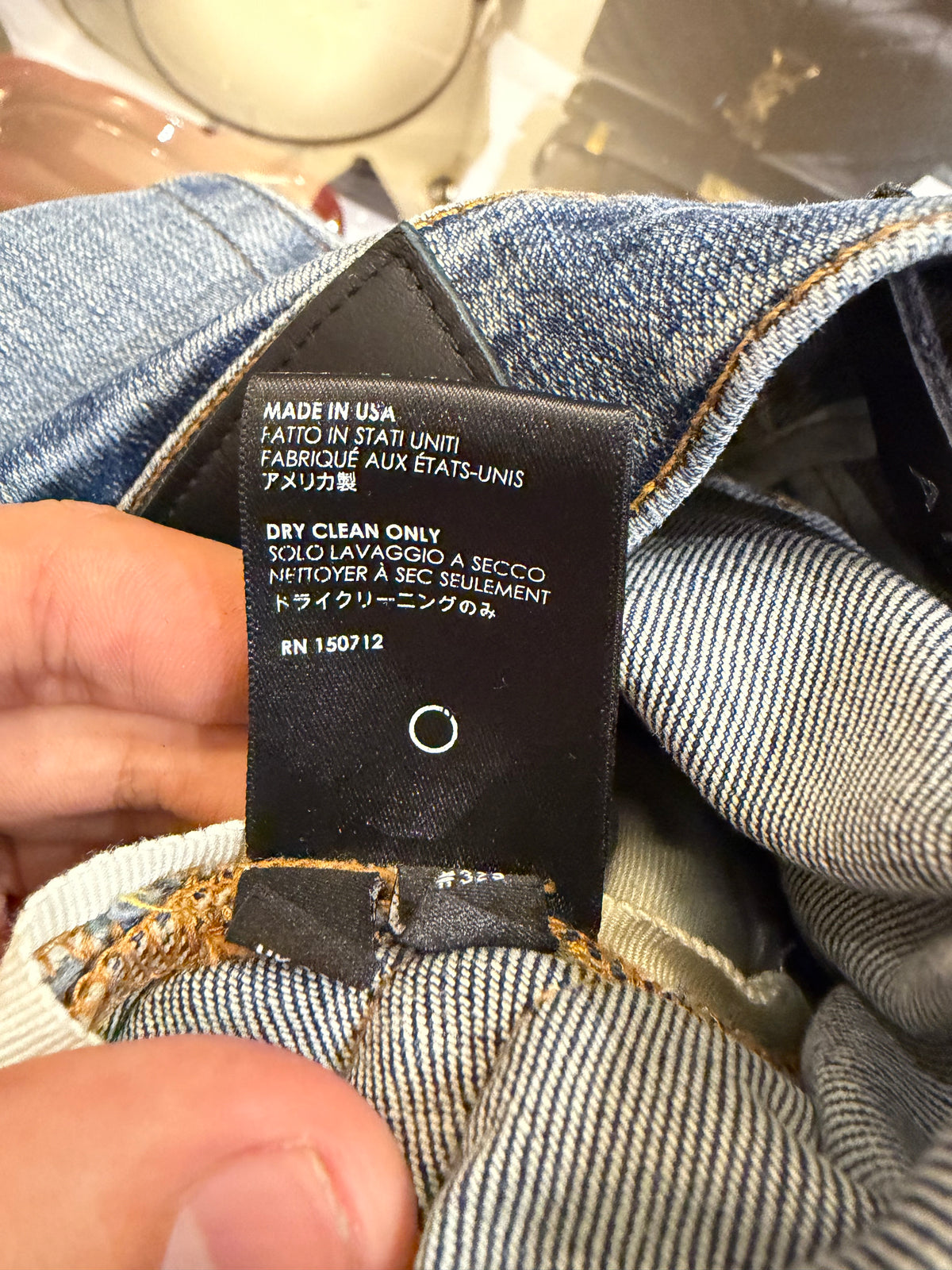 Amiri MX1 Distressed Skinny Jeans - Indigo/Black Patches