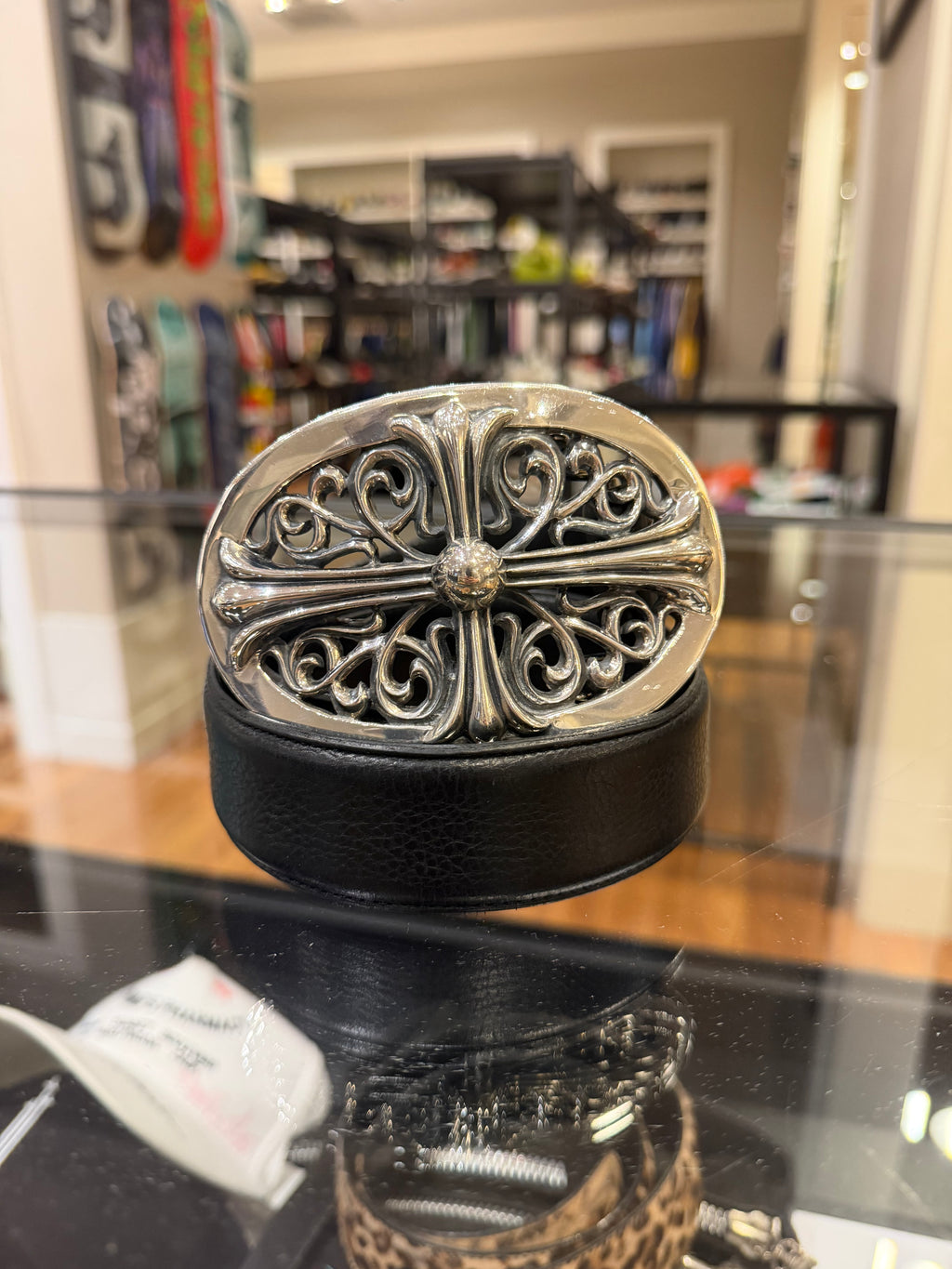 Chrome Hearts XL Oval Buckle Belt