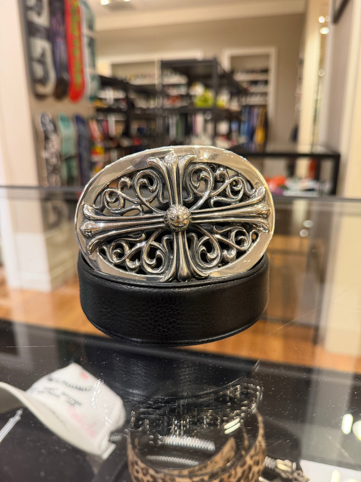 Chrome Hearts XL Oval Buckle Belt