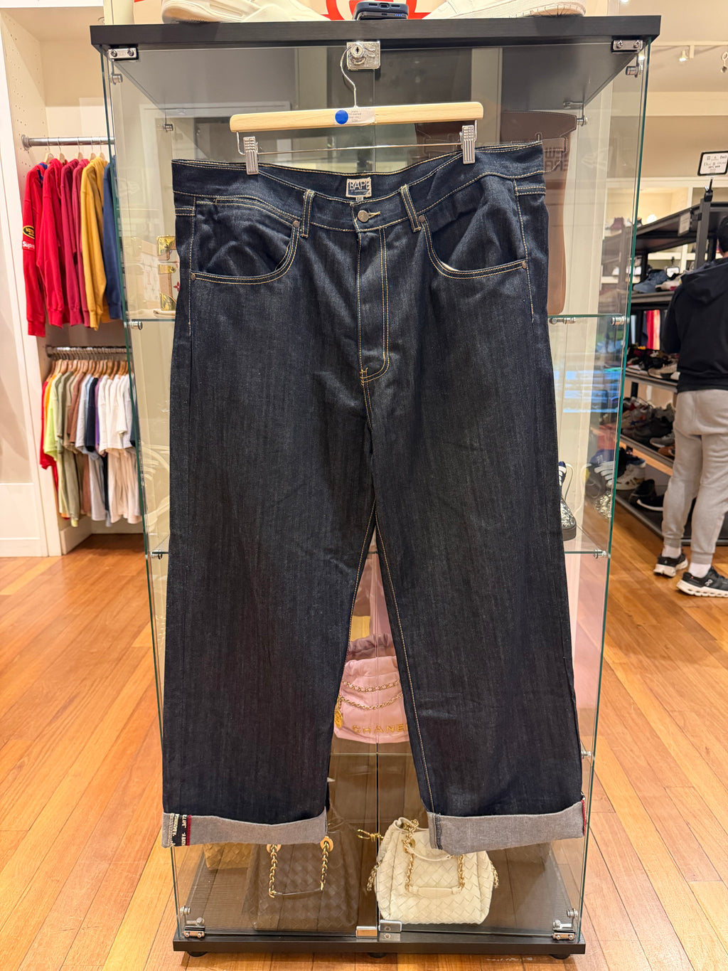 Levi’s x Bape ‘Ape Shall Never Kill Ape’ Print Denim Blue Jeans