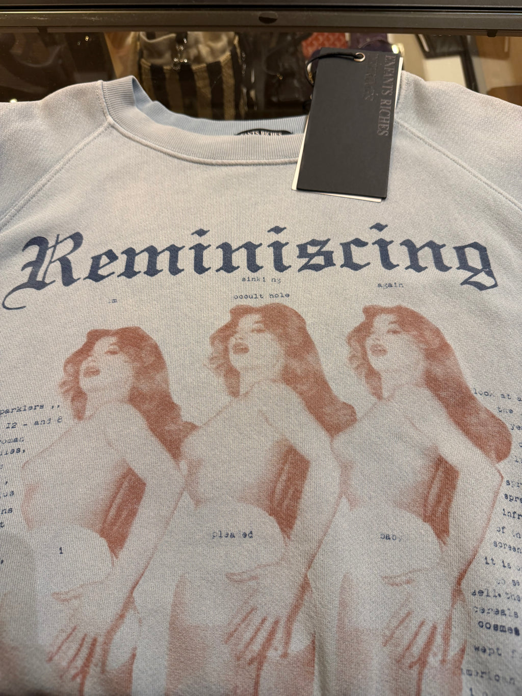 ERD 'Reminiscing' Raglan Graphic Sweatshirt - Blue