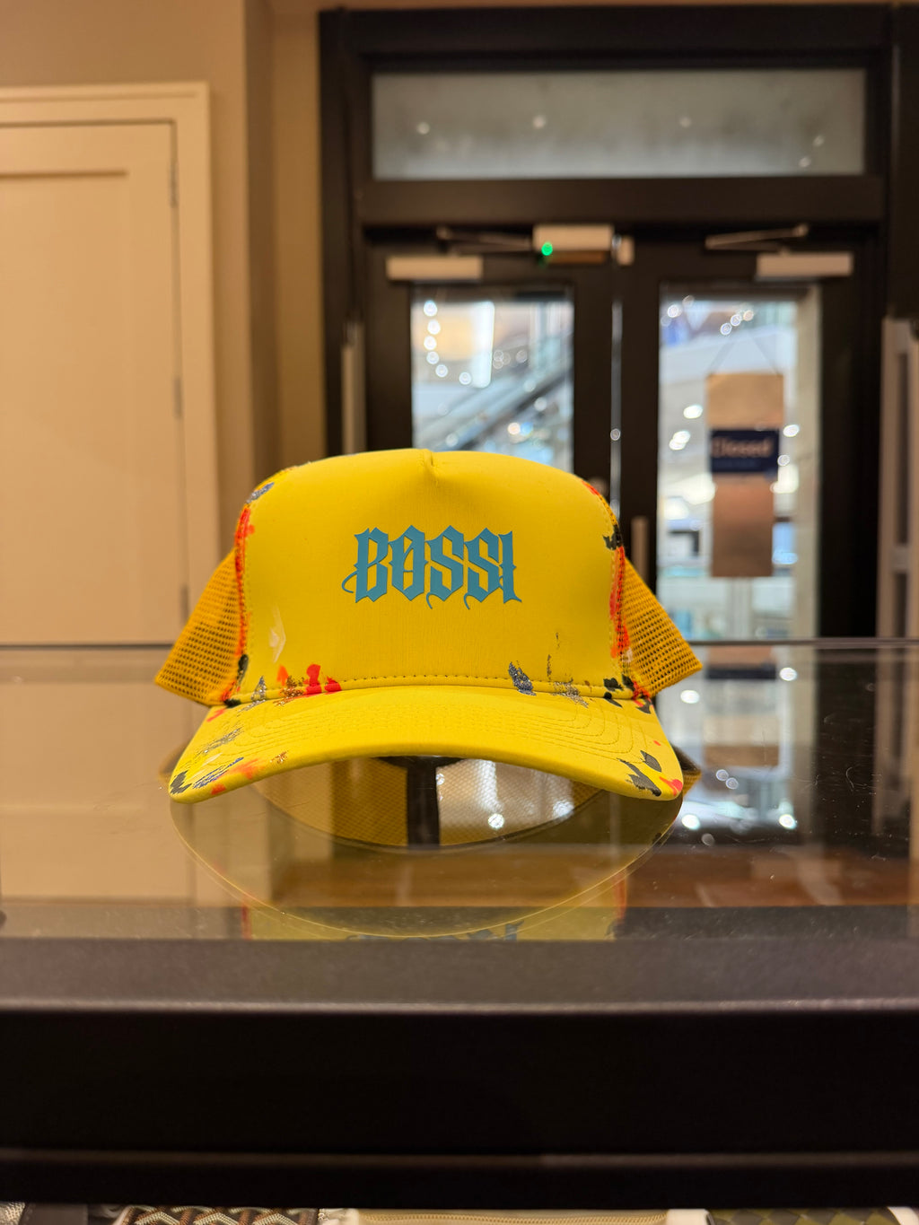 Bossi Painted Trucker Hat - Yellow