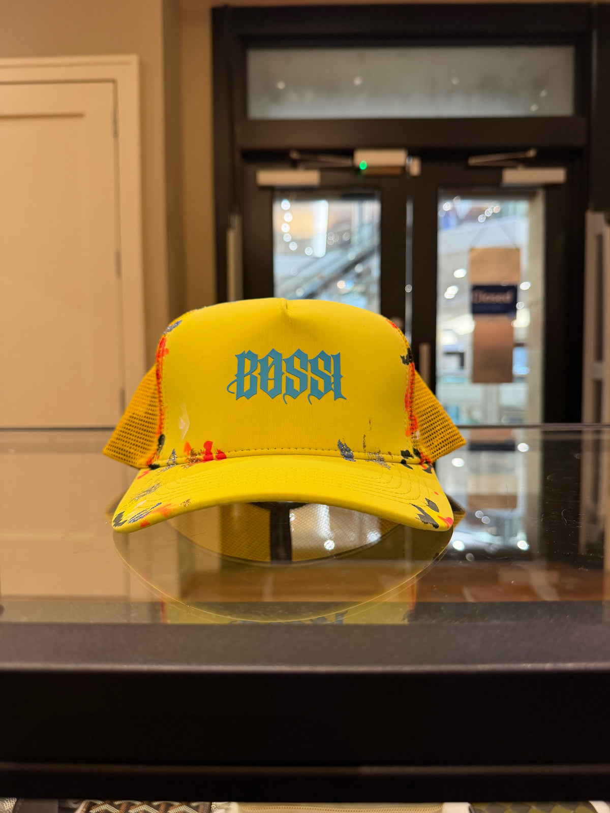 Bossi Painted Trucker Hat - Yellow