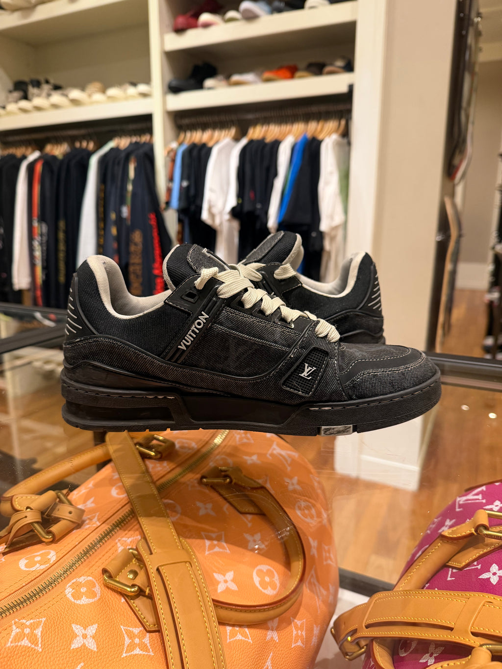 Louis Vuitton LV Monogram Trainers - Black Denim