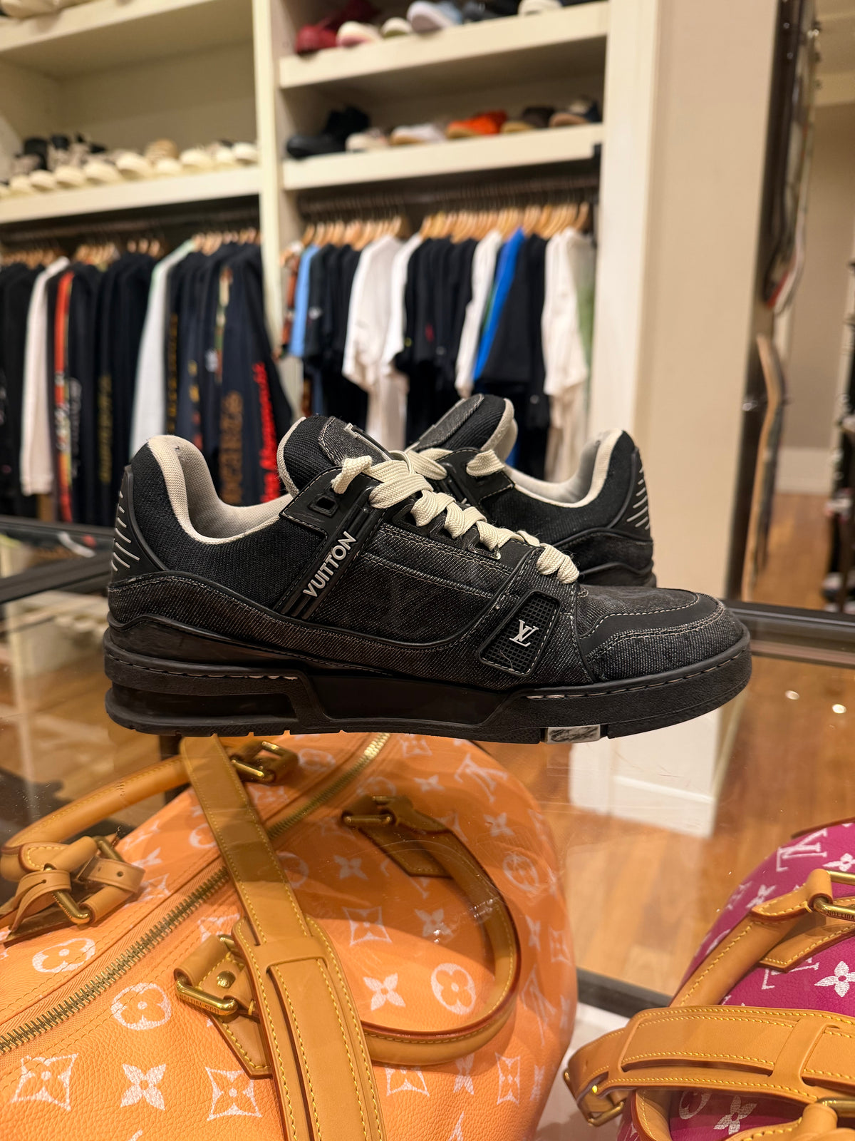 Louis Vuitton LV Monogram Trainers - Black Denim