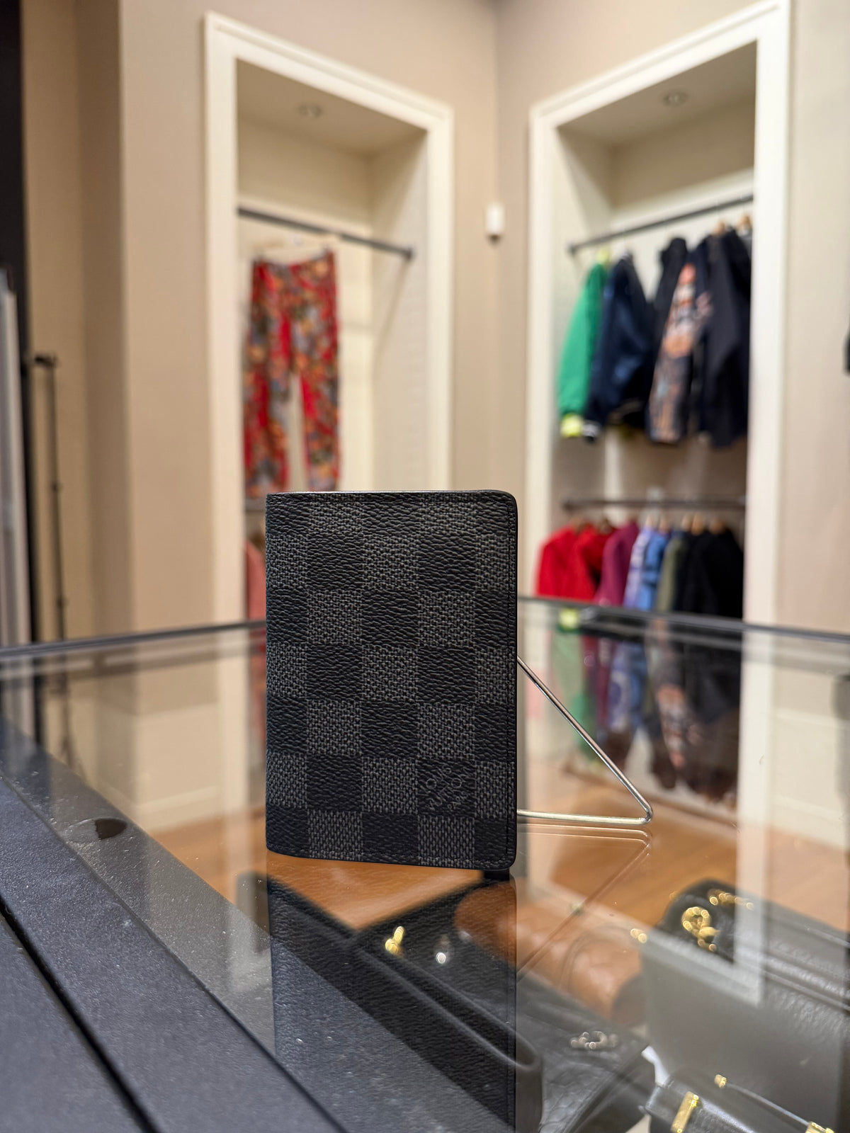 Louis Vuitton Damier Leather Wallet - Black