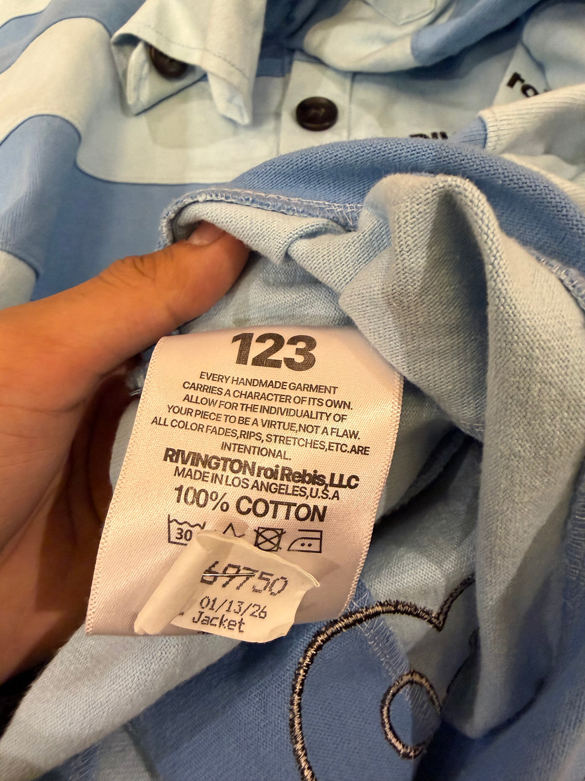Rivington roi Rebis 123'1 Still Pray Collared Striped Rugby
LS Shirt