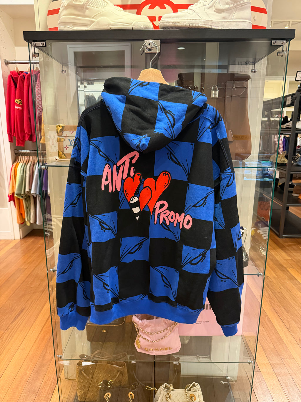 Anti Promo Matty Boy Checkered Hoodie - Blue