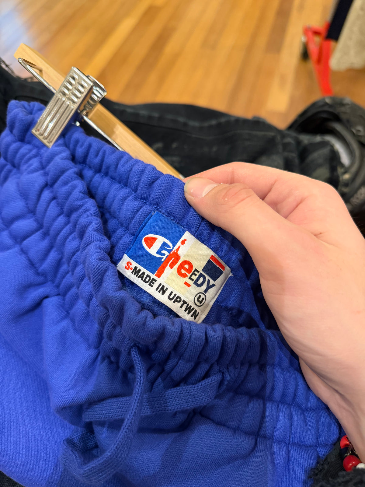 Greedy Unit Flame Graffiti Embroidered Sweatpants