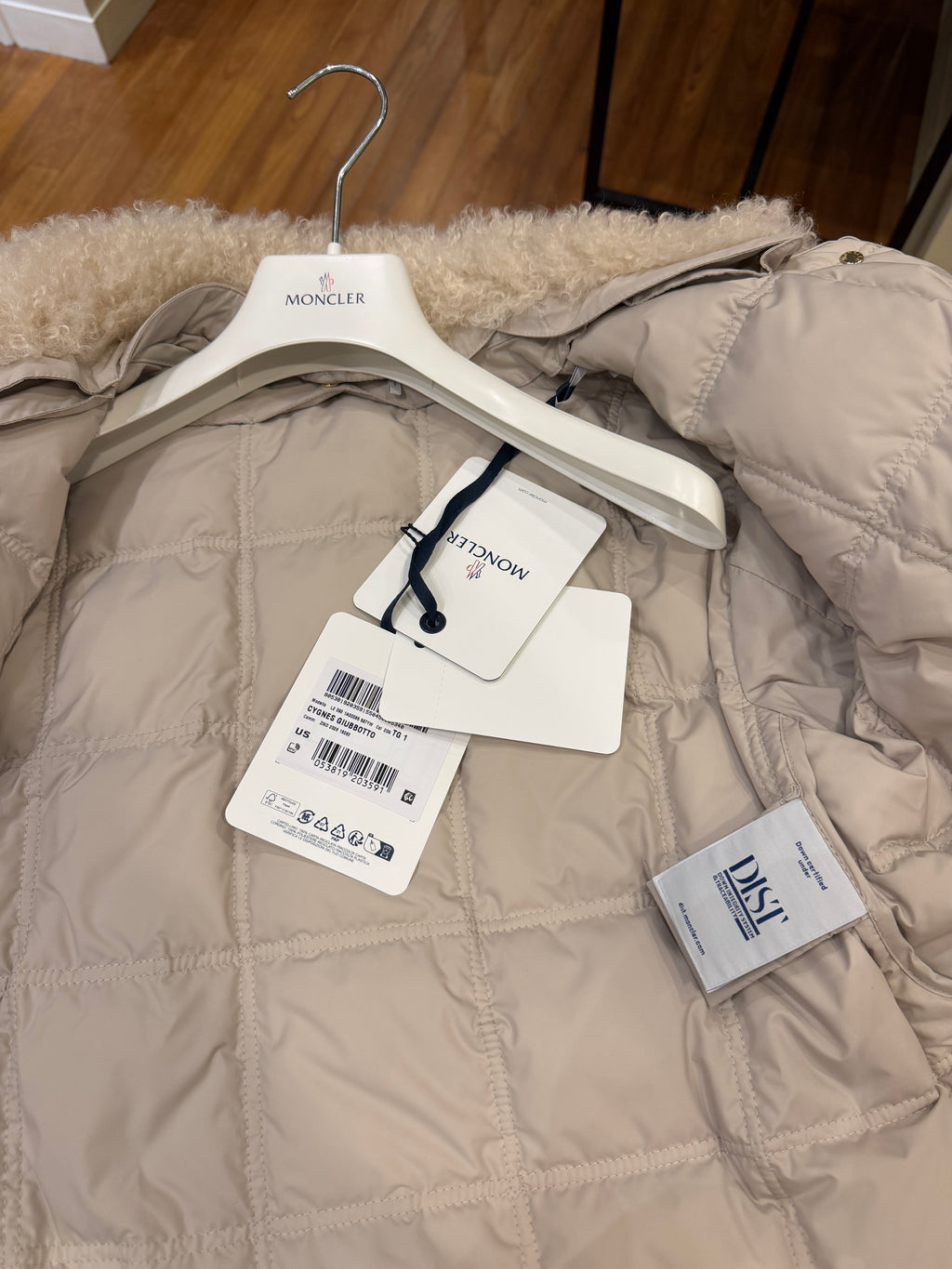 Moncler Cygnes Down Quilted Jacket - Beige (Women’s)