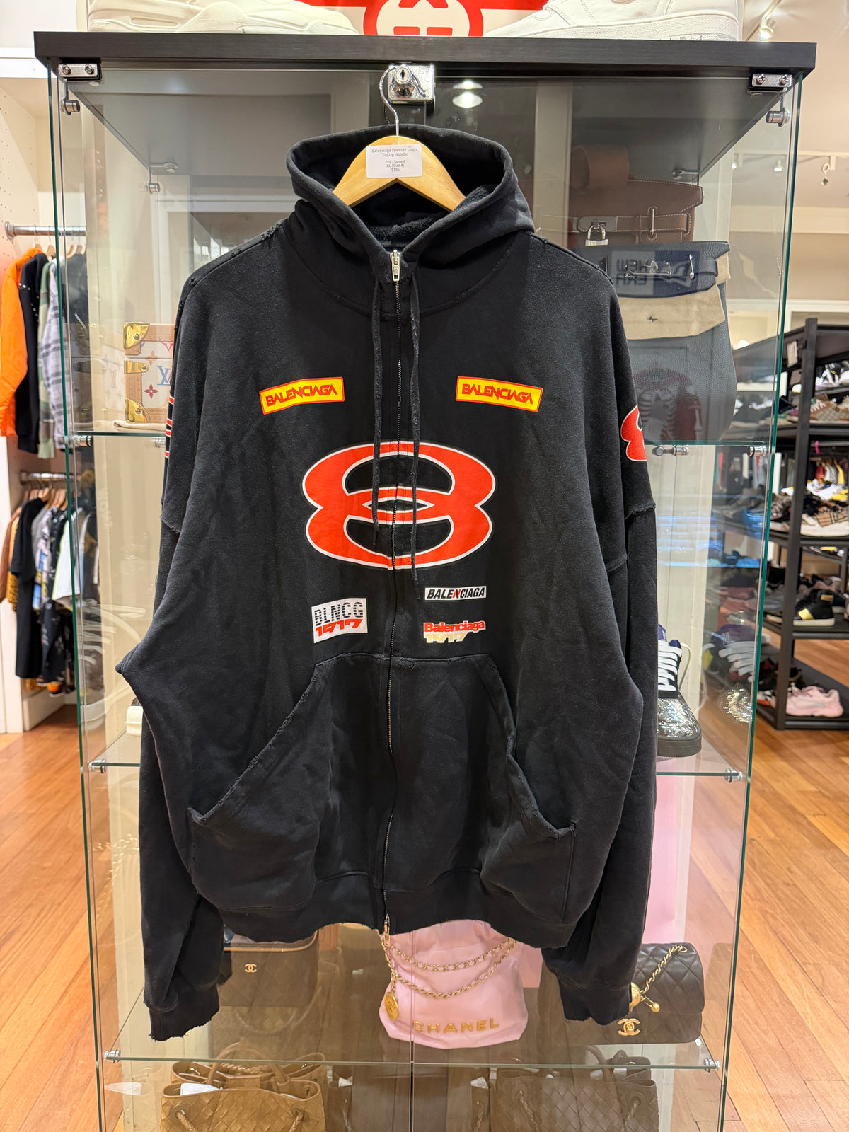 Balenciaga Sponsor Logos
Zip-Up Hoodie