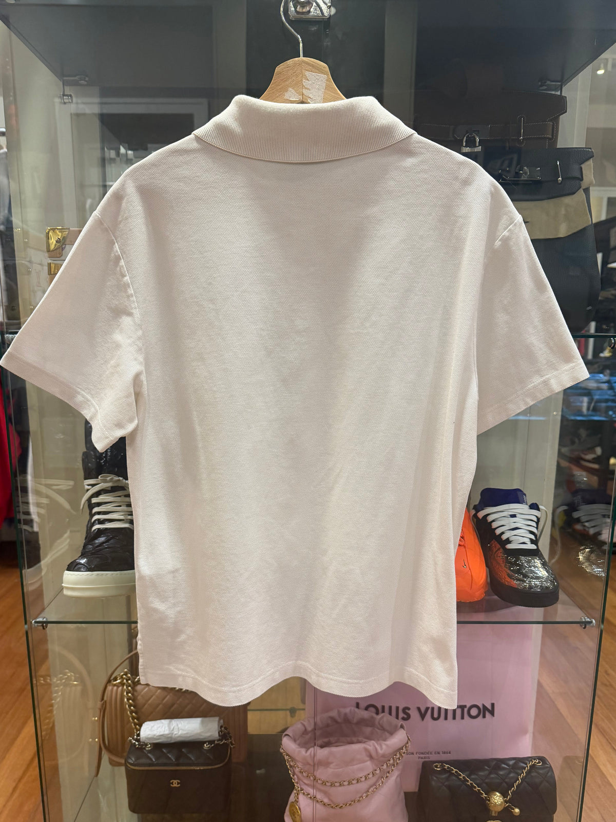 Louis Vuitton Staples Edition.
Embroidered Polo - White