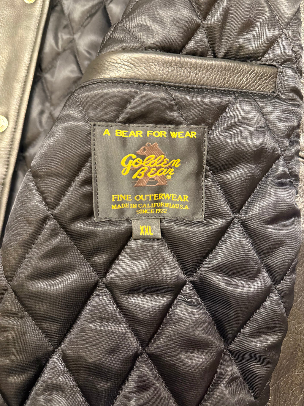 Billionaire Boys Club Golden Bear Leather Varsity Jacket