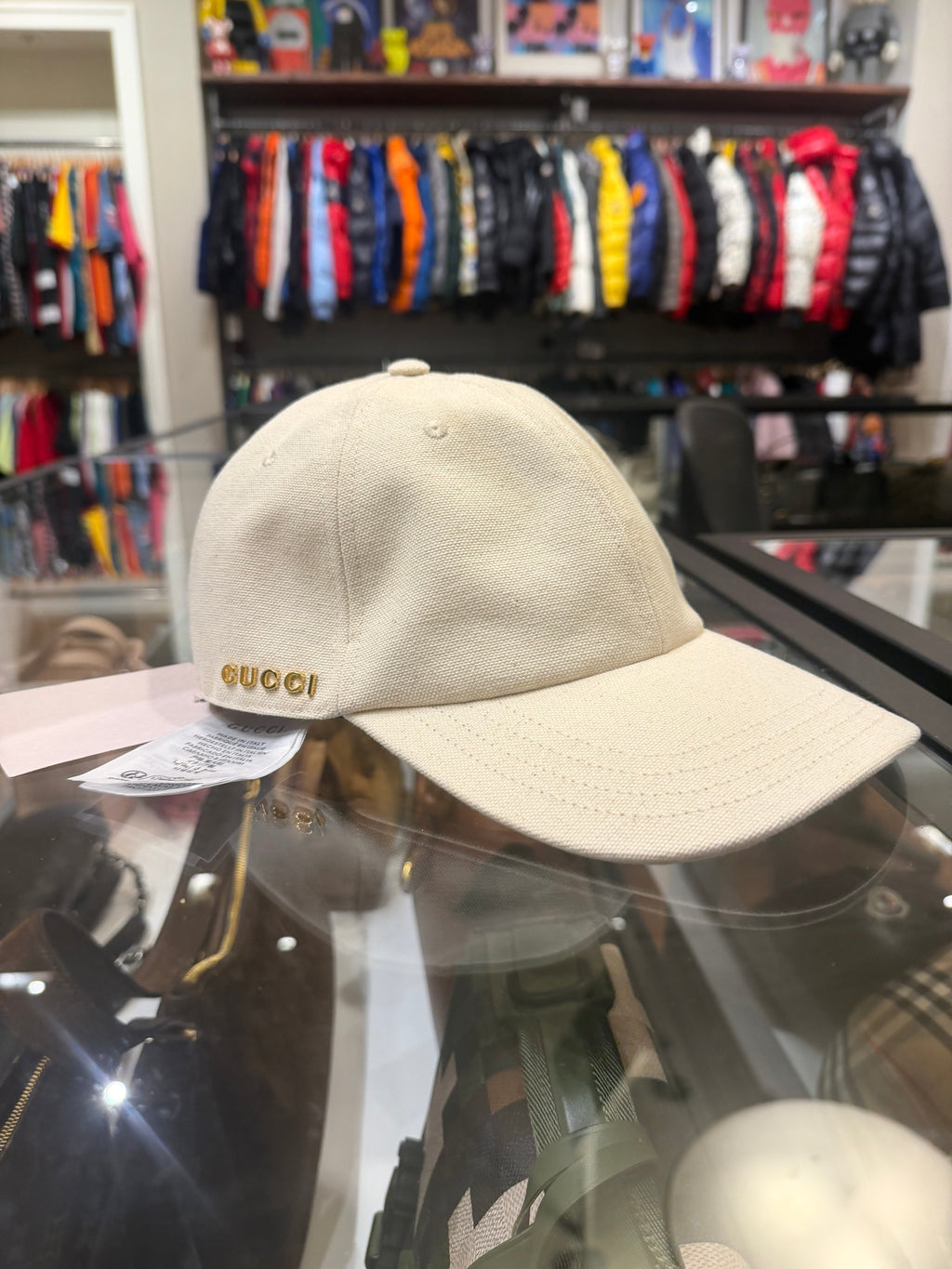Gucci Logo Canvas Baseball Hat