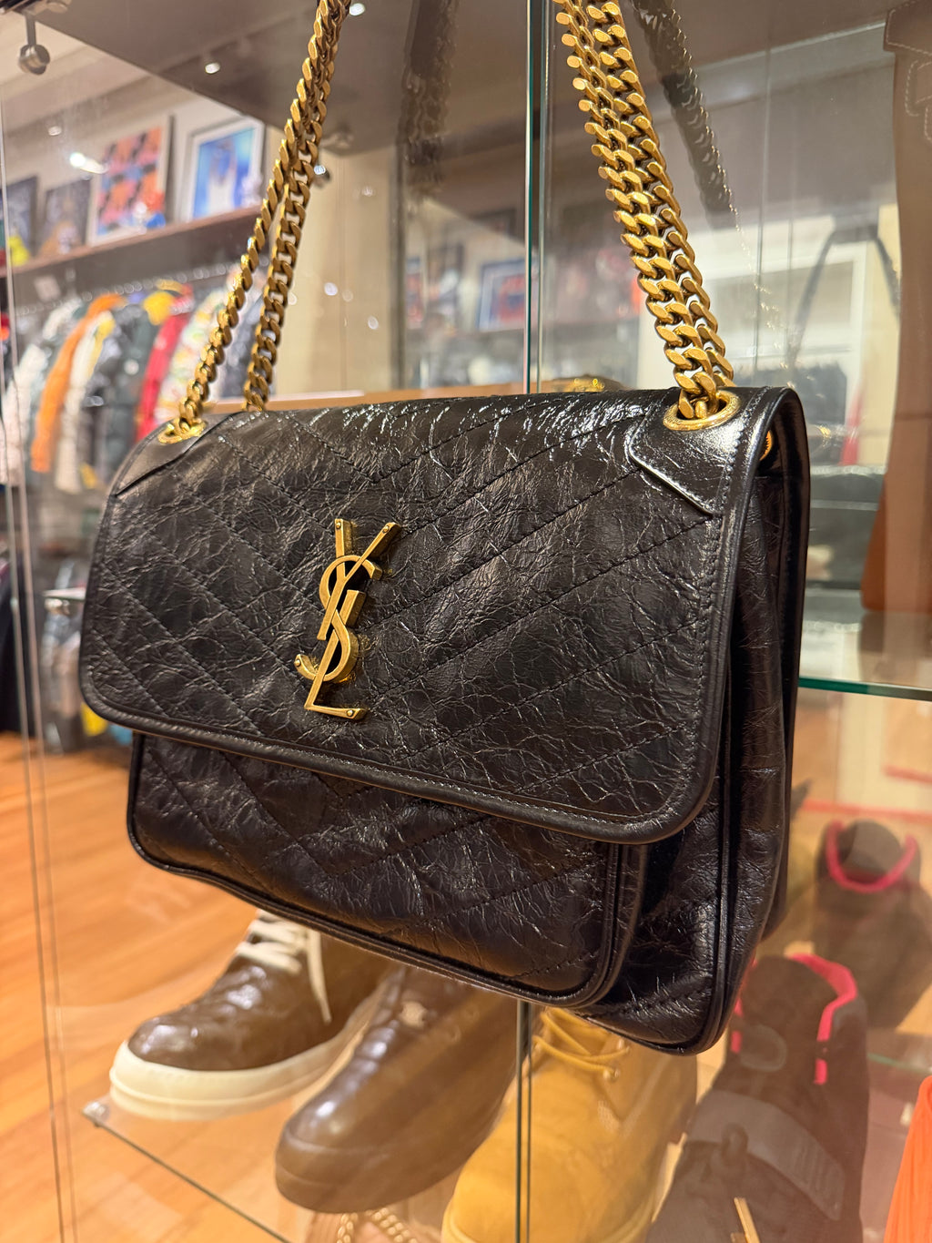 Saint Laurent Niki Medium Vintage Leather - Black