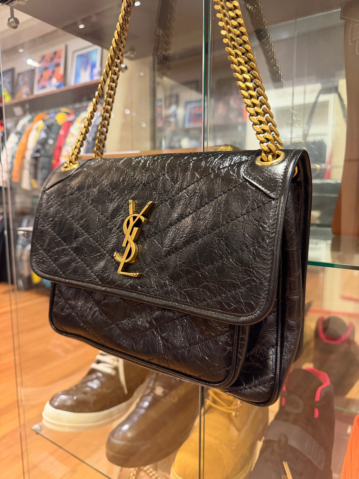 Saint Laurent Niki Medium Vintage Leather - Black