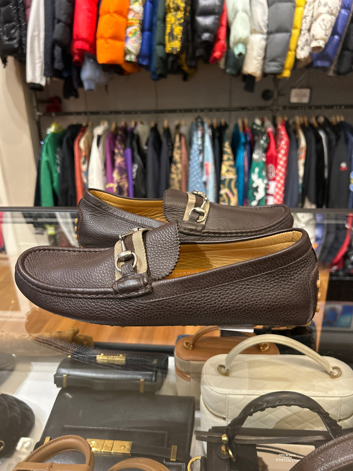 Gucci Horsebit Driver Loafers - Brown