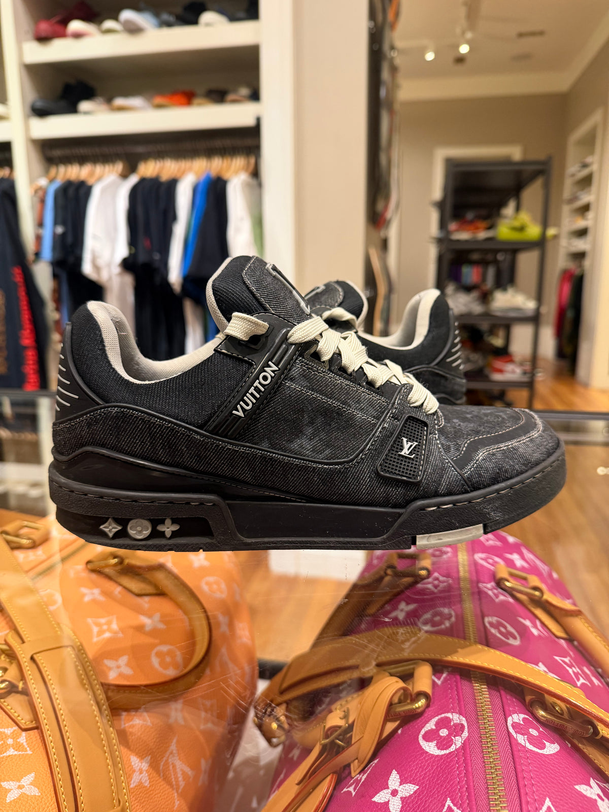 Louis Vuitton LV Monogram Trainers - Black Denim