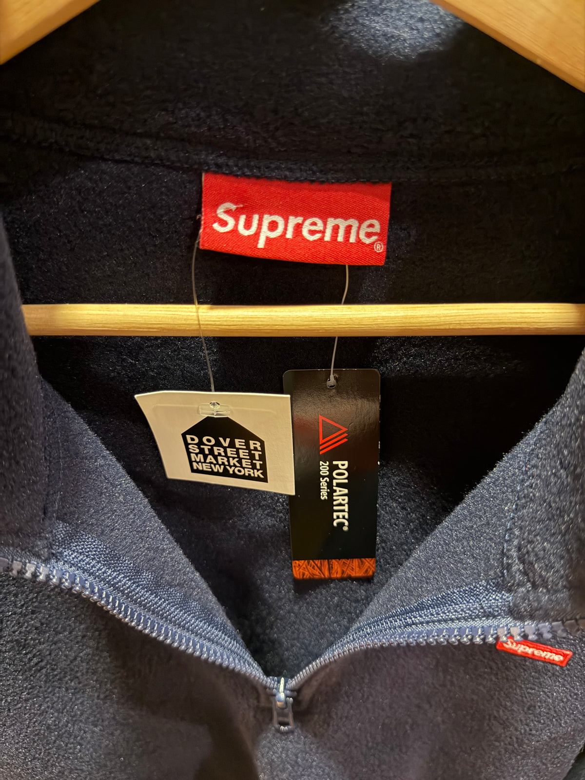 Supreme FW19 PolarTec Small Bogo Qrtr Zip - Navy