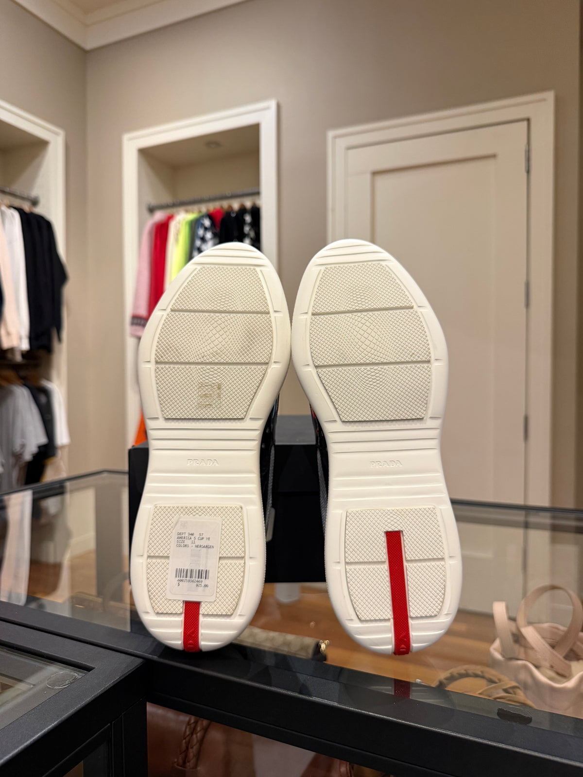 Prada America’s Cup Patent Leather & Technical Fabric Sneakers - Green