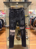 Amiri Bandana Art Patch Jeans - Black