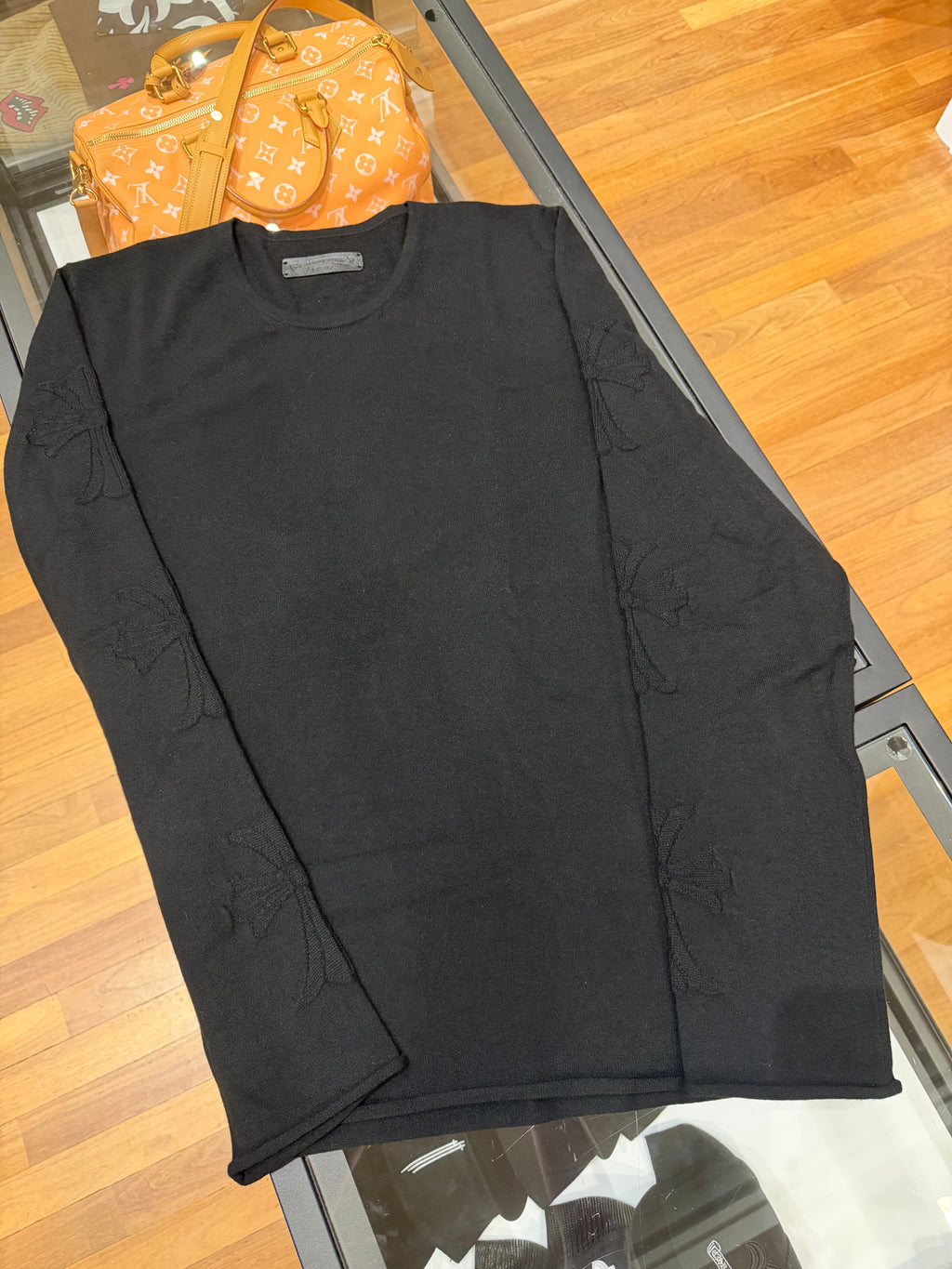 Chrome Hearts Cashmere Tonal Cross Sweater