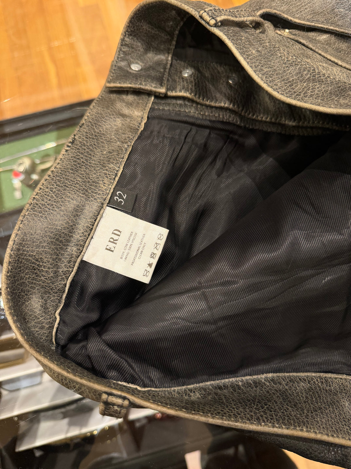 Enfants Riches Deprimes Repaired Leather Flare Pants