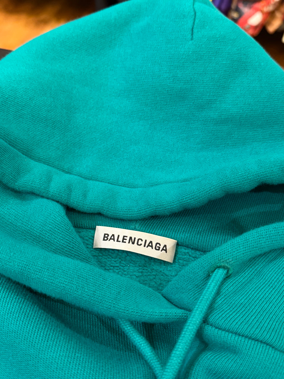 Balenciaga 'Crown Graphic Print ' Hoodie - Turquoise