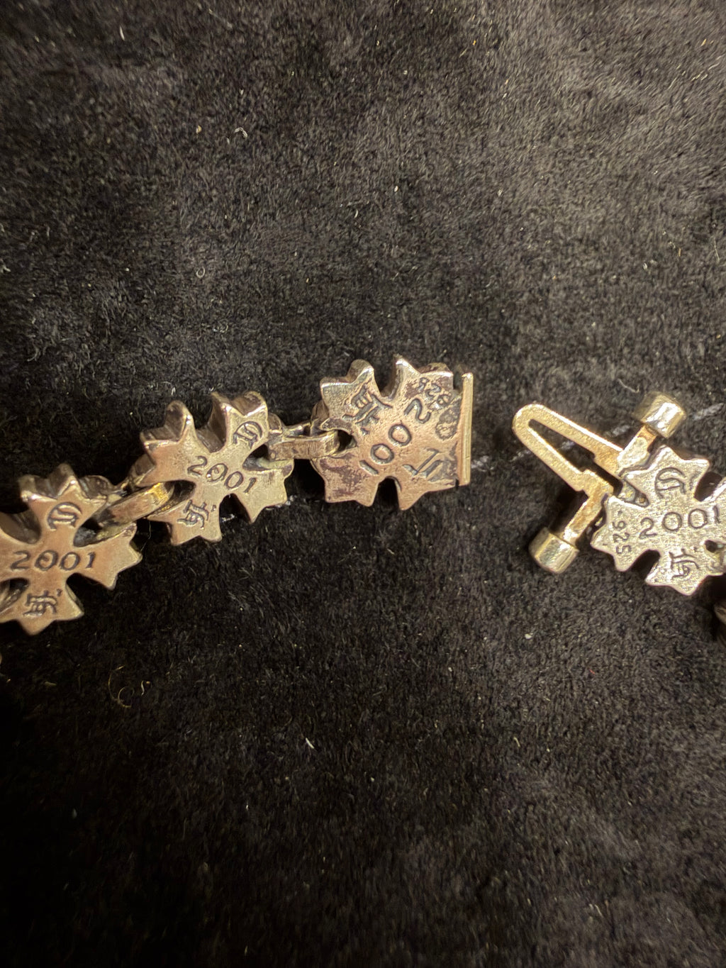 Chrome Hearts Tiny Plus Link Bracelet Silver - 8 inch