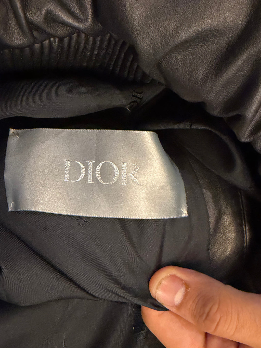 Dior Beaver Fur Trim Lambskin Down Jacket