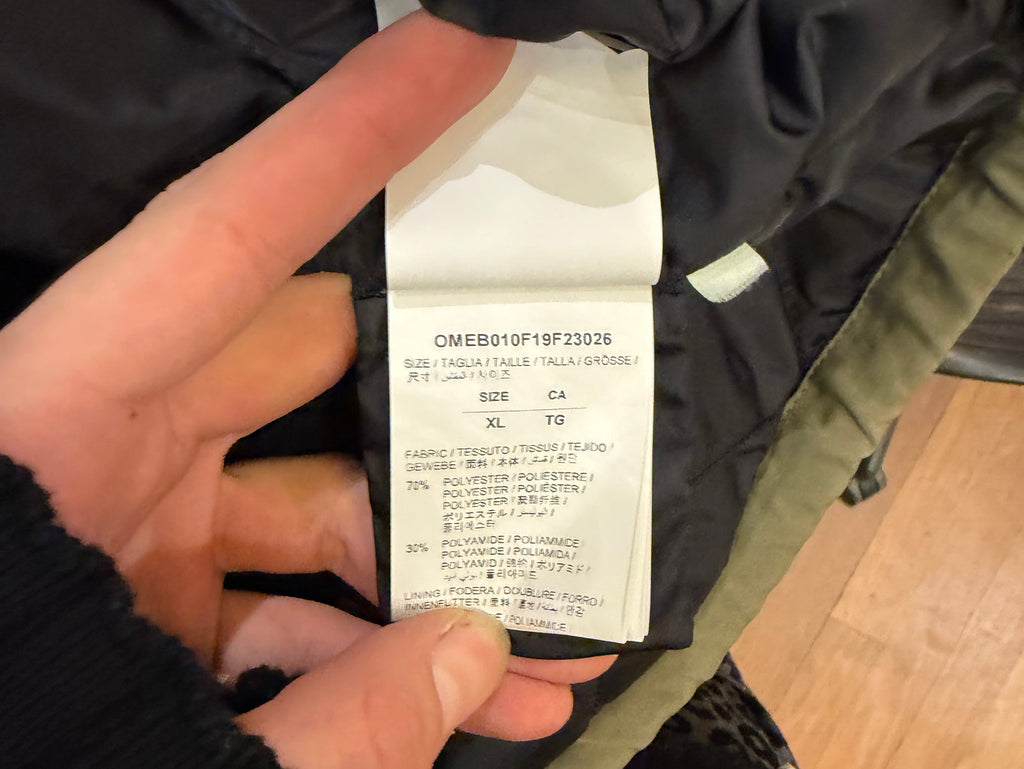 Off-White Reversible Khaki Coverall Coat - Green