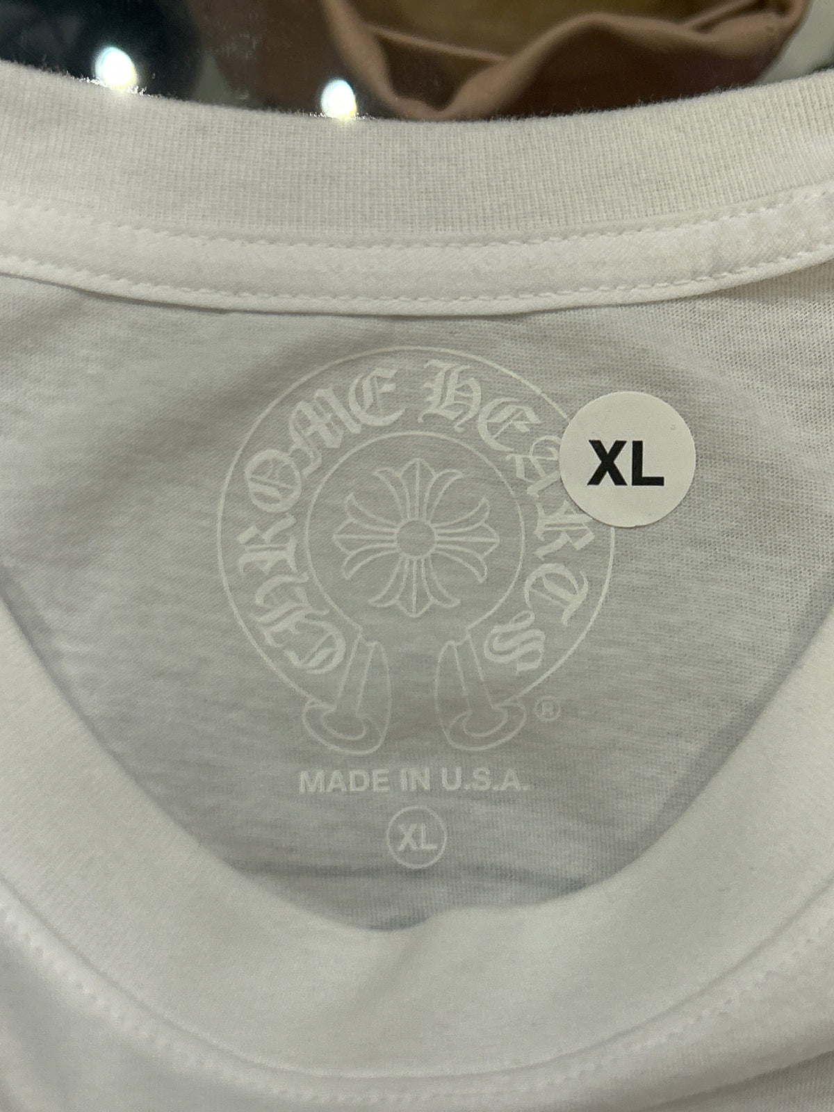 Chrome Hearts Scroll Logo Pocket Tee - White