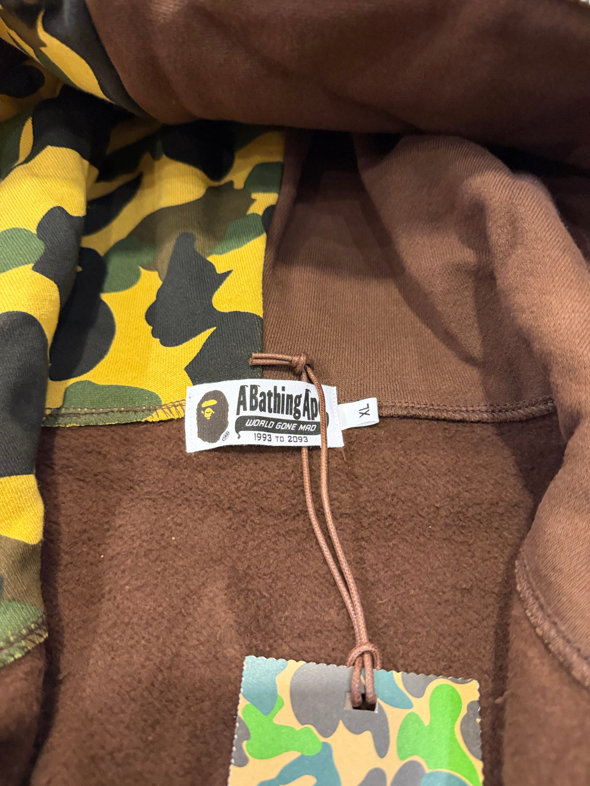 Bape Tiger Full Zip Hoodie - Brown