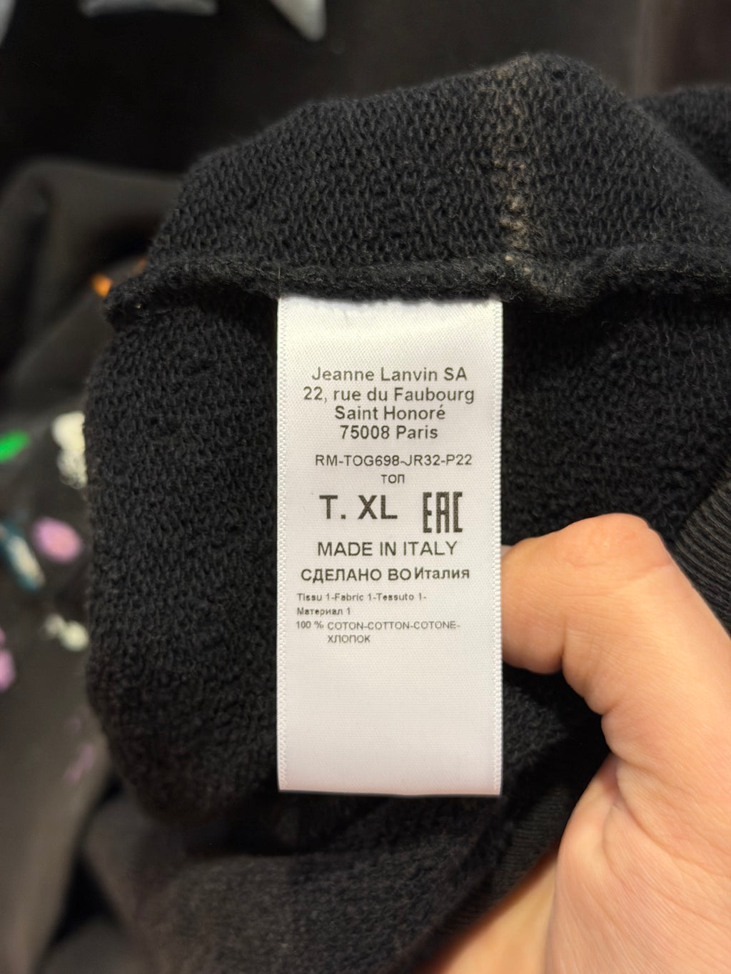Gallery Dept. x Lanvin Painted Hoodie - Black