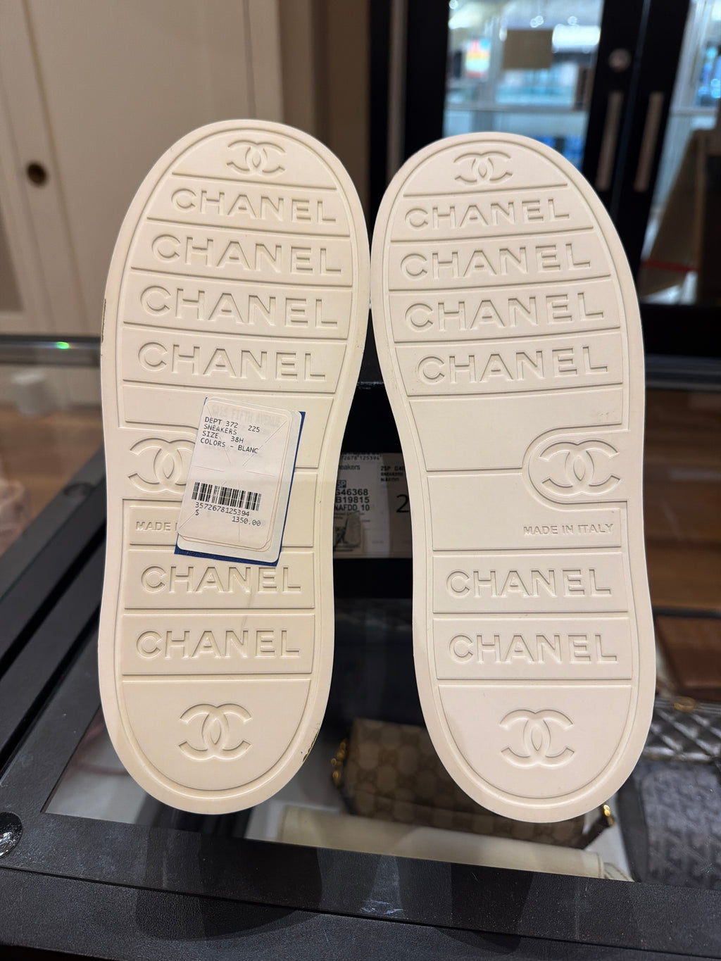 Chanel Interlocking CC Logo Sneakers - White
