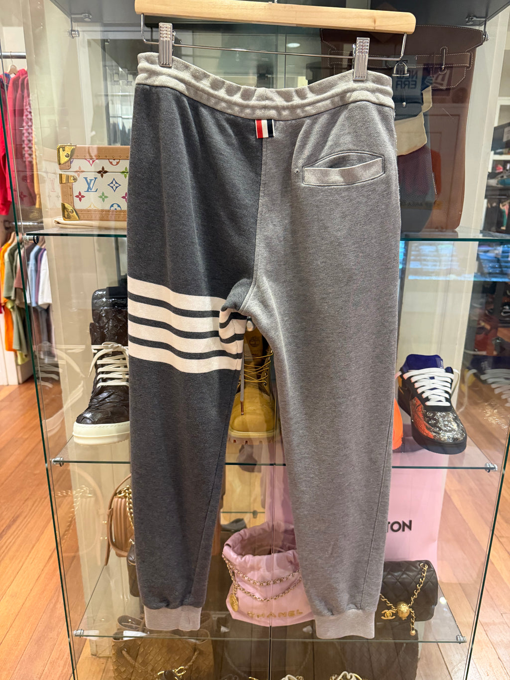 Thom Browne Color Block Sweats - Grey