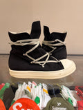 Rick Owens Hexagram Canvas Sneaker  - Black