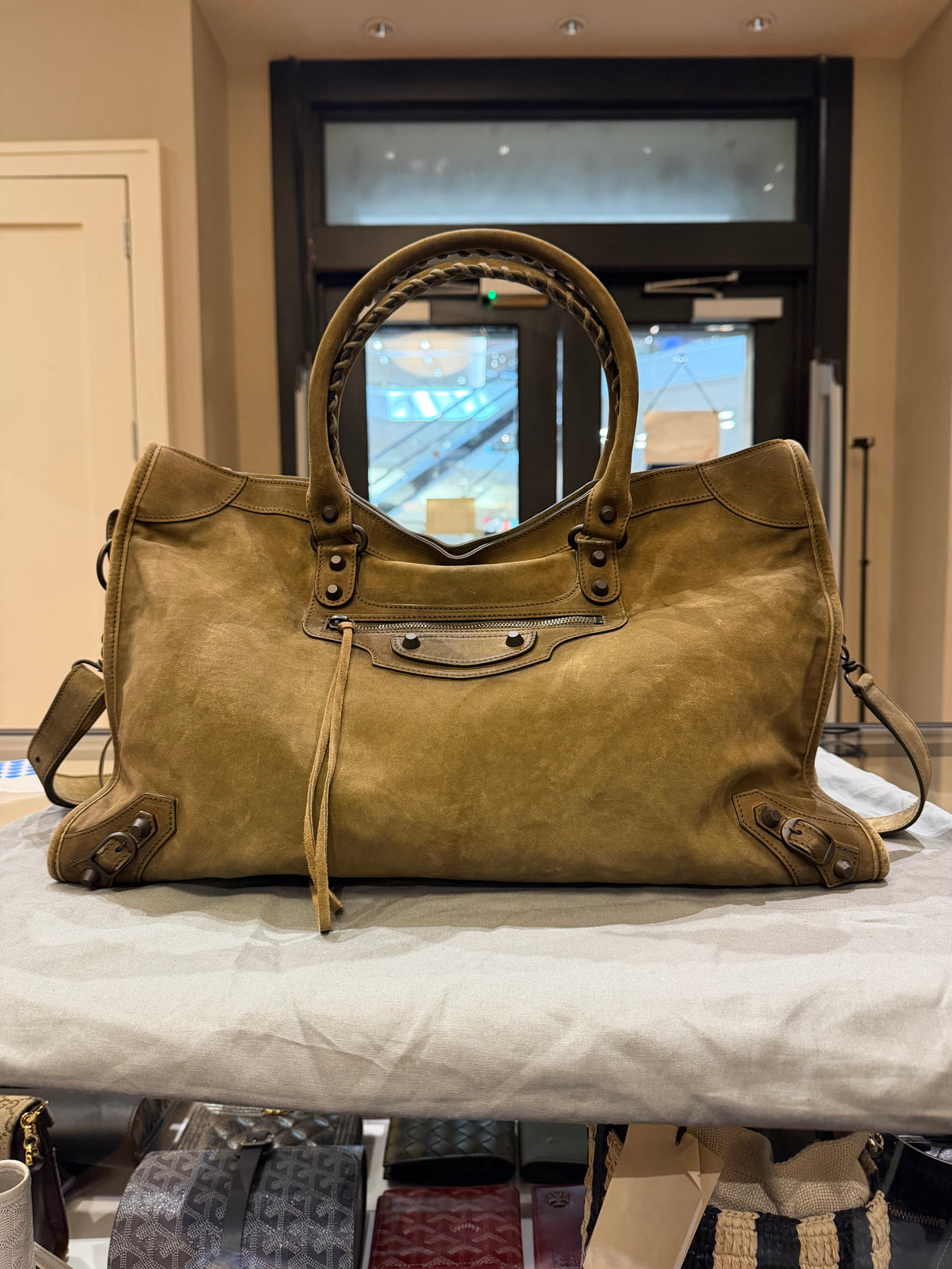 Balenciaga Large Le City Bag - Khaki Green